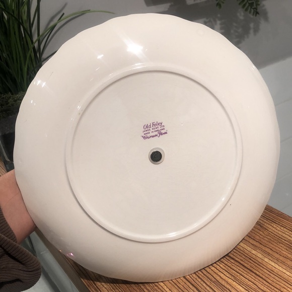 Old Foley 2 tier cake stand Bird and flower pattern/ James Kent - Picture 5 of 10